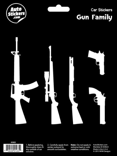 My Family Assault Rifle Handgun Guns Car Truck Window Vinyl Decal Sticker Auto Parts And Vehicles Car Truck Graphics Decals Magenta Cl