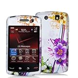Purple Flower Chain Design Crystal Hard Skin Case Cover for Blackberry Stor ....