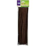 Creativity Street Chenille Stetems/Pipe Cleaners 12" x 4mm 100-Piece, Brown