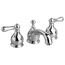 American Standard 7871.732.002 Hampton Two-Lever Handle Widespread Lavatory Faucet with Metal Speed Connect Pop Up Drain, Polished Chrome