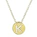Wrapables Gold Plated Initial Letter Pendant Necklace, Letter K