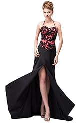Halter Applique Slit Lace Evening Dress/Pageant Dress/Party Dress 