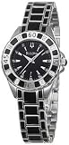 Bulova #98R129 Women's Stainless Steel Black Enamel Diamond Watch