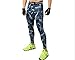 Smartdoo Men's Compression Cool Dry Baselayer Pants Wear Under Leggings Sports Tight Long Pant for Men(Lightning Blue,M)