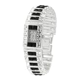 Geneva Platinum Rhinestone-Lined Fashion Watch by Geneva