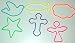 Christian ~ Fun Bandz Shaped Rubber Band Bracelets 12 pack
