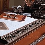 Burnished Bronze Scroll Style Desk Blotter