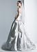 David's Bridal Wedding Dress: Draped Satin Bodice with Beaded Embroidered Detail Style CT314