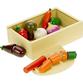Cutting Vegetables Pretend Wooden Play Food