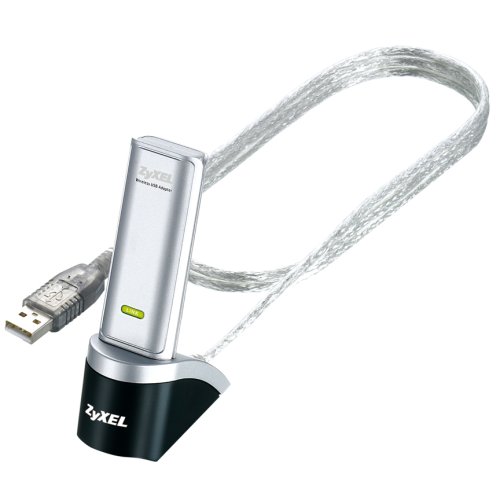 ZyXEL G202 802.11g USB Wireless Adapter with Weighted Desktop Base, WPA2 and Software Controlled AP Features