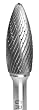 CARBIDE BUR GROBET MADE IN U.S.A. FLAME 1/4X5/8X1/4 DOUBLE CUT