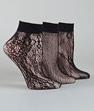 Women’s Lace Crochet Ankle Socks 3-Pack