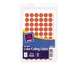 Avery Removable Color Coding Labels, 0.5 Inch, Neon Red, Round, Pack of 840 (05051)