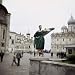 Dior Model in Soviet Union for Officially Sanctioned Fashion Show Posing in Public Ph...