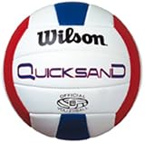Wilson H4890X Beachvolleyball Quicksand, weiÃ?/rot/blau, Size 5