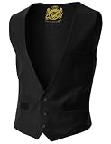 Doublju Mens Suit Separate Vest with 3 Button