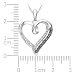 41nFbW9z6lL. AA75  Sterling Silver Black and White Round Diamond Heart Pendant (1/10 cttw)
