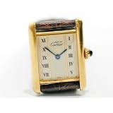 Vintage Antique watch: Pre-owned Ladies Cartier Watch Vermeil RARE Ivory Dial w  Roman Numerals... by Cartier