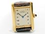 Vintage/Antique watch: Pre-owned Women's Cartier Watch Vermeil RARE Ivory Dial w/ Roman Numerals Swiss Quartz 1980's