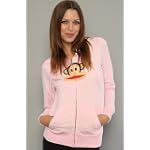 SAVE $12.05 - Paul Frank The Julius Hoody in Icy Pink hood ,Sweatshirts for Women $25.95