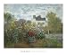 The Artist's Garden in Argenteuil (A Corner of the Garden with Dahlias), 1873 by Claude Monet. ART PRINT ON CANVAS with 1 1/2 inch deep bars. 28.16 inches width by 20.98 inches height. Highest Quality Art Poster Print