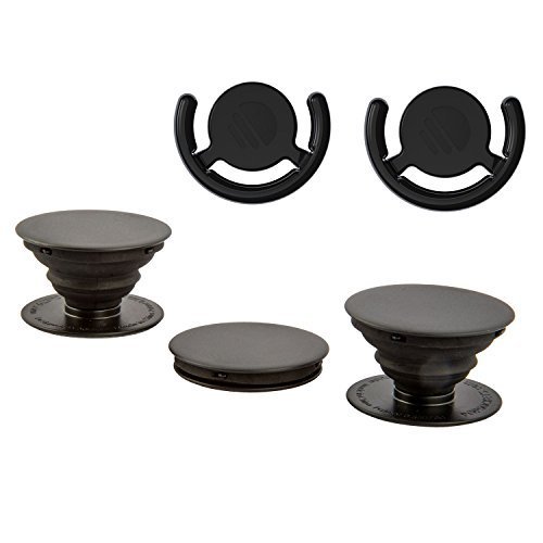 Popsockets Expanding Phone Stand Grip and Mount Black 5 Pack