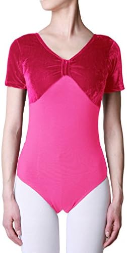 SPBD Girl's Short Sleeve Leotard Ballet Leotard for Toddlers (pink 190)