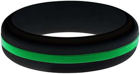 FLEX Ring - Womens and Mens Silicone Wedding Ring - Changeable Accent Colors - Many Colors - Silicone Rings for: Safety, Durable, Everyday, Outdoor, Gym, Active Lifestyle - 1 Ring - Sizes 4-16