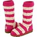 Ugg Classic Tall Stripe Cable Knit Style# 5996 Gs Big Kids Size: 5