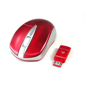 Targus Stow n Go RF Wireless Laptop Travel Mouse in Red USB Connection Optical 3 Button Scroll