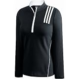 adidas Women's ClimaLite 3-Stripes Zip Mock
