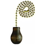 Westinghouse Lighting Corp 12-Inch Walnut Wooden Knob Pull Chain