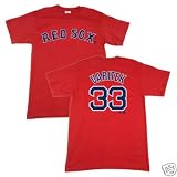 JASON VARITEK Boston Red Sox (100% Cotton) ADULT T-SHIRT with Name & Number