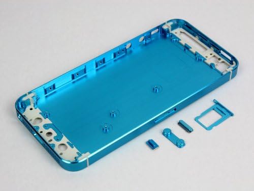 Nangao Light Blue Iphone5 Full Housing Back Battery Cover Housing Assembly Middle Frame Metal Back Replacement for Iphone 5 5g