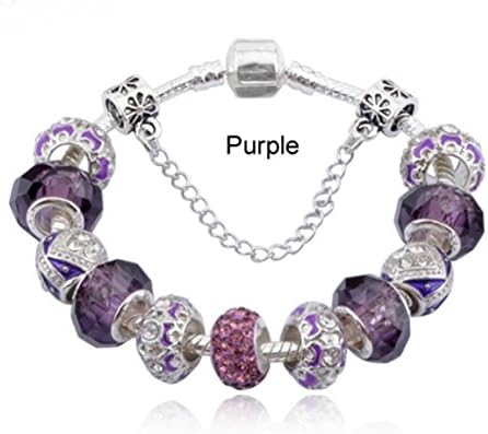 New 925 Sterling Silver Field of Daisies Murano Glass European Charm Beads Fits pandora Style Bracelets