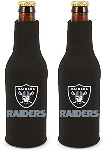 NFL Football 2014 Team Color Logo Bottle Suit Holder Cooler 2-Pack (Oakland Raiders)