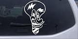 8in X 5in White -- Electrician Light Bulb Business Car Window Wall Laptop Decal Sticker