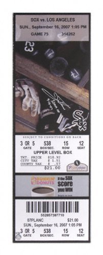 Jim Thome Chicago White Sox - 500th HR - Autographed Mega Ticket with 500 Homerun 9-16-07 Inscription