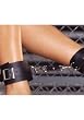 Leather Wrist Restraints (Black;One Size)