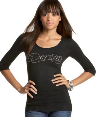 Click here to buy Dereon Elbow-Length Logo Sweater by Dereon.
