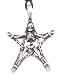 Pentagram Skeleton Crucifix Pewter Pendant