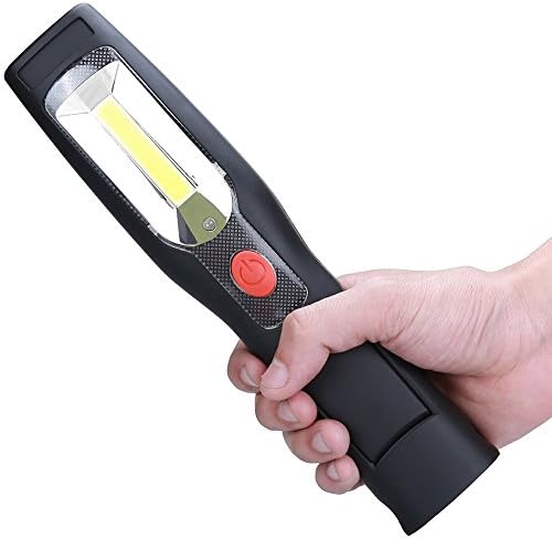TECKLED 1 Set Rechargeable LED Cordless COB Portable Handheld Work Lamp With Hanging Hook,Magnetic Holders,Multifunction Flashlight