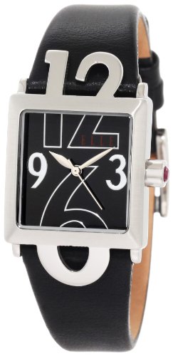 ELLETIME Women's EL20136S04N Black Leather Watch