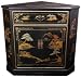 Unique Asian Accents - 32" Large Ming Design Lacquer Corner Cabinet Chest - 3 Color Choices