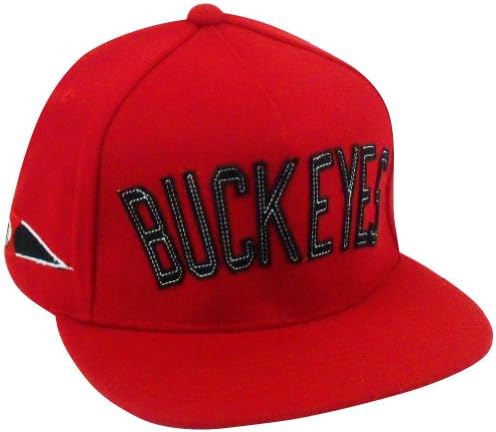 NCAA Ohio State OSU Buckeyes Red Wool Flat Bill Clip Buckle Zephyr Hat Cap