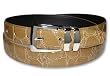 CROC TAUPE Light BROWN Bonded Leather Belt Silver-Tone Buckle Regular