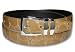 CROC TAUPE Light BROWN Bonded Leather Belt Silver-Tone Buckle Regular