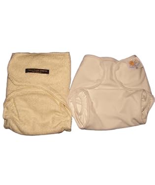 bamboo lovable with wrap starter pack - size 2 (12 lbs to potty training) - natural