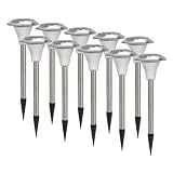 SUNergy Bridgeport Solar LED Garden Yard Accent Lights Pewter (10) NEW