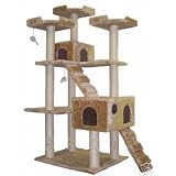 74 Jungle Gym Cat Tree Condo Scratcher Post Pet Bed Furniture -Beige by Armarkat 74" Jungle Gym Cat Tree Condo